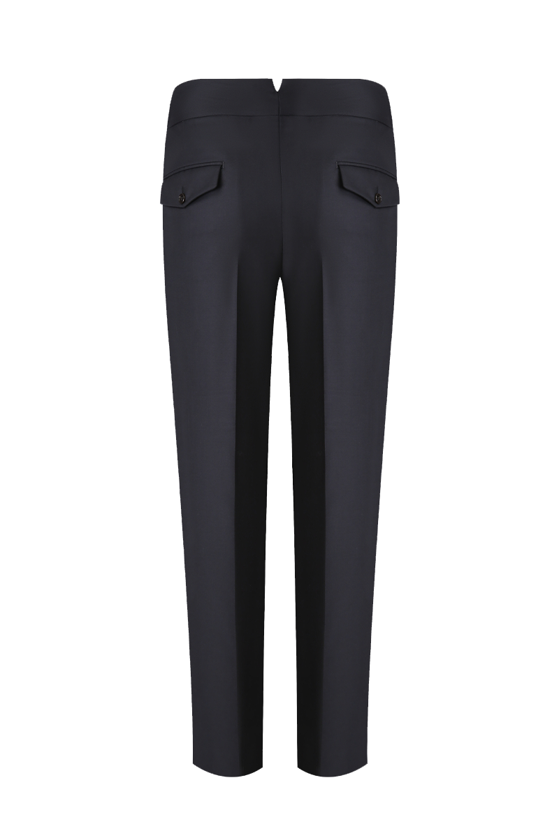 The Double-Breasted Suit in grayish green wool
