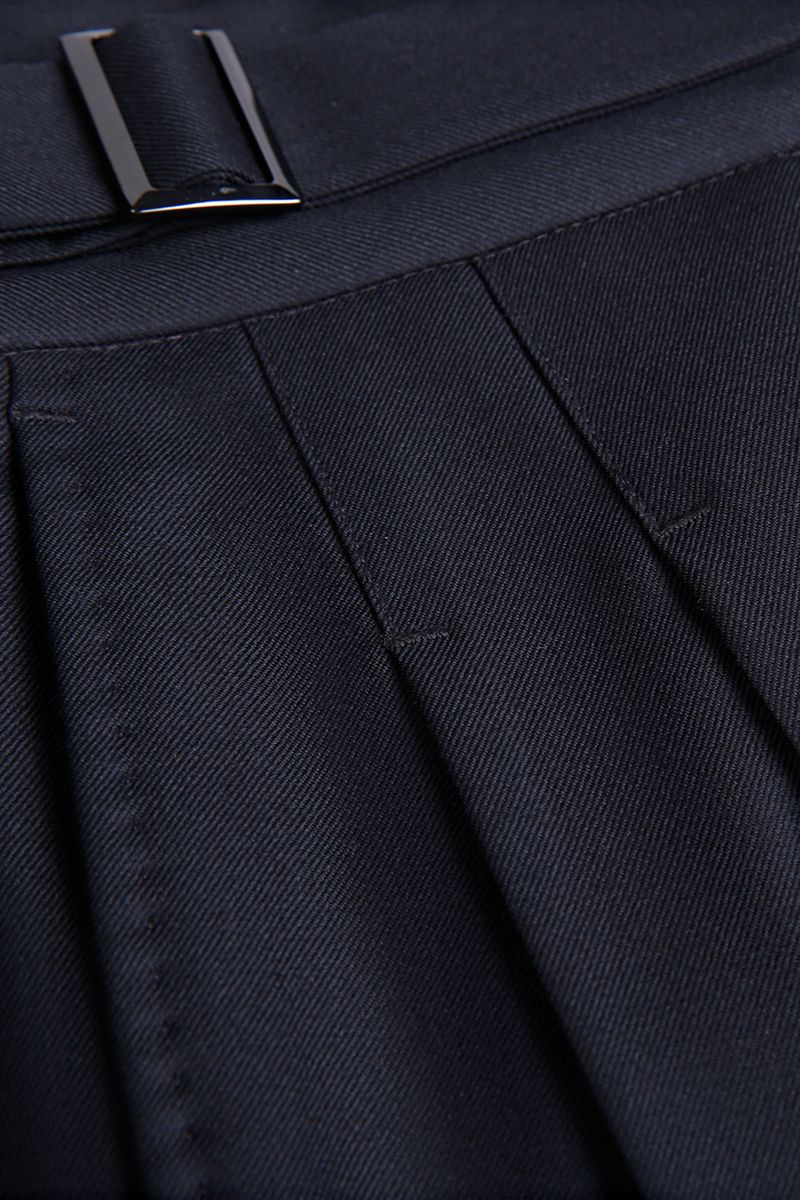 The Double-Breasted Suit in grayish green wool