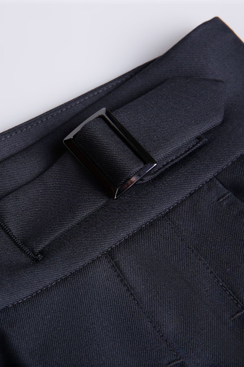The Double-Breasted Suit in grayish green wool