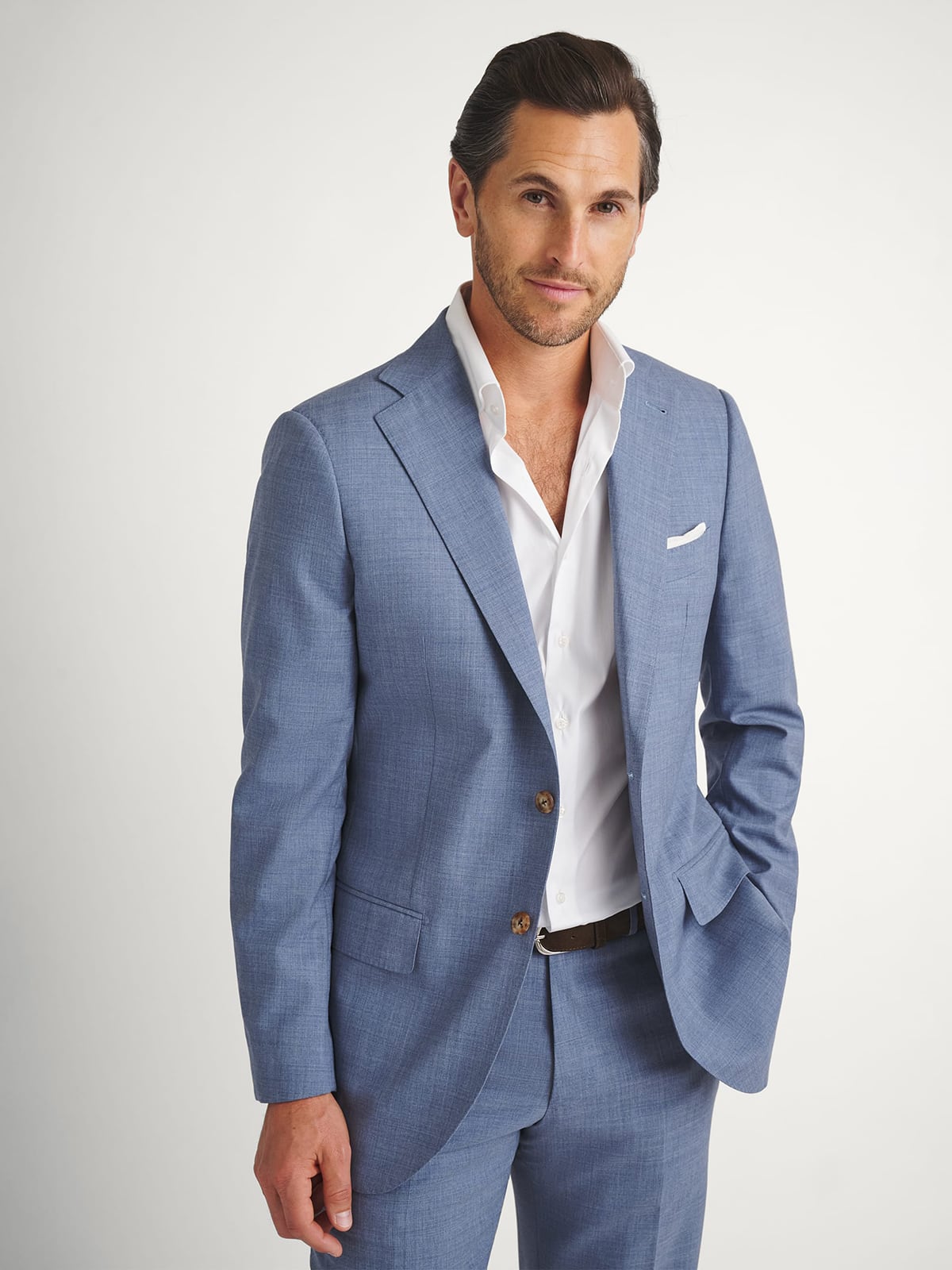 Dormeuil - DAQ1865 Blue Wool Silk